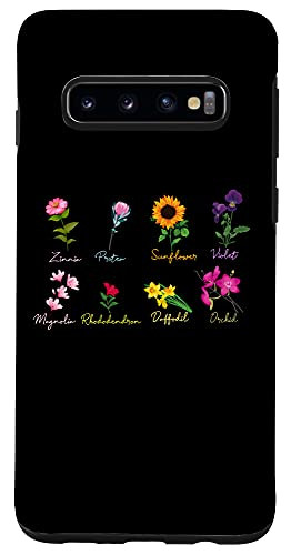 Galaxy S10 Vintage Inspired Flower Botanical Chart Case