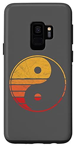 Galaxy S9 Vintage Yin Yang Eighties Minimalist Sun Case