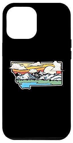 iPhone 12 Pro Max Vintage Montana Outdoors Retro Mountains  and  Nature Graphic Case
