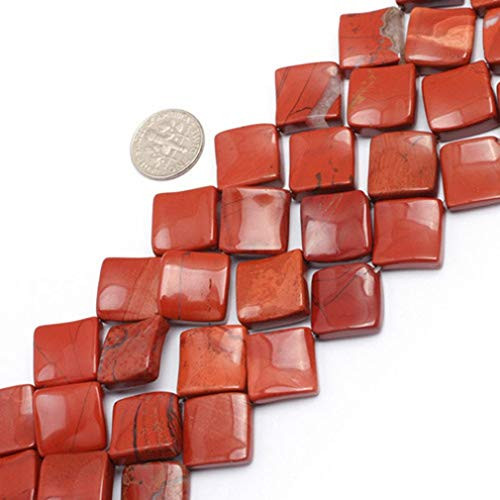 15mm Square Twist Gemstone Red Jasper Beads Strand 15 Inch Jewelry Making Beads 15mm Square Twist Gemstone Red Jasper Beads Strand 15 Inch Jewelry Making Beads
