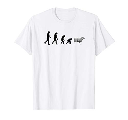 Human Evolution Sheep Man Herd Mentality Easily Led Sheeple T-Shirt Human Evolution Sheep Man Herd Mentality Easily Led Sheeple T-Shirt