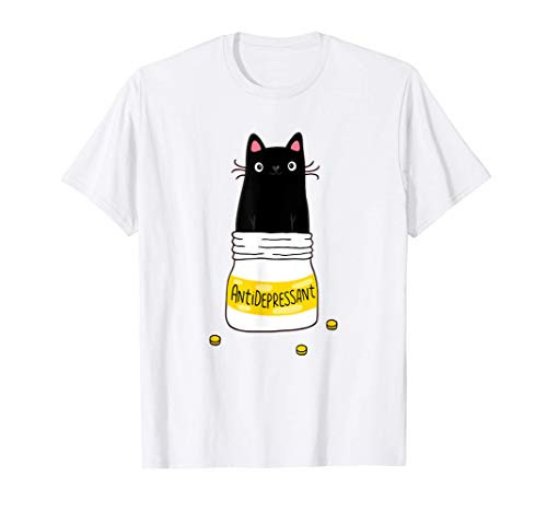 Antidepressant Cute Funny Cat T-Shirt