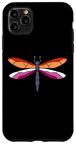 iPhone 11 Pro Max Lesbian Dragonfly Orange Pink Lesbian Pride Case