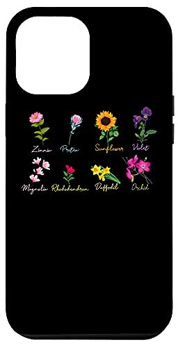 iPhone 12 Pro Max Vintage Inspired Flower Botanical Chart Case