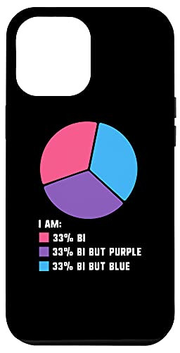 iPhone 12 Pro Max Funny Bisexual Stuff Pie Chart LGBT Bi Pride Awareness Case