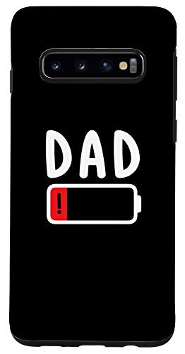 Galaxy S10 Dad Battery Low Funny Tired Parenting Father Case