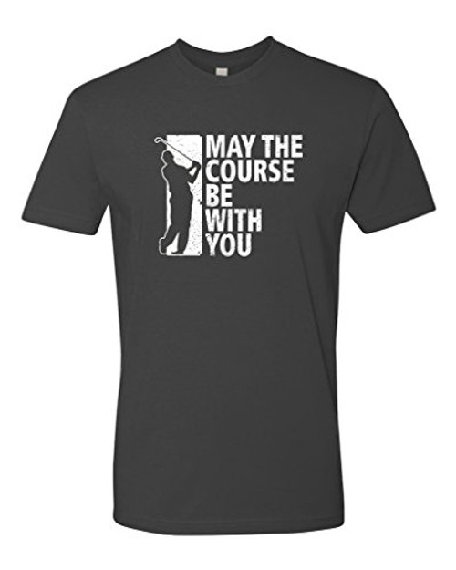 Panoware Men's Funny Golf T-Shirt | May The Course Be with You Golf- Heavy Metal- XX-Large