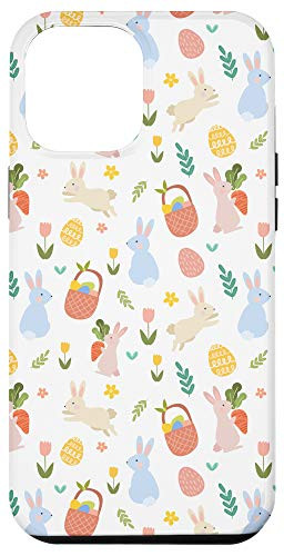 iPhone 12 Pro Max Easter Cute Easter Egg Basket Pattern Funny Easter Bunny Case