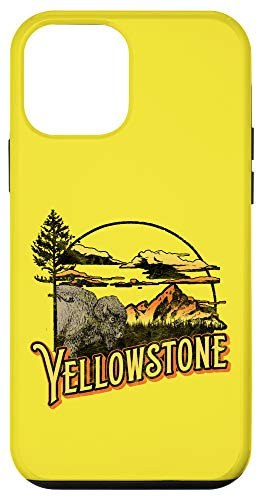iPhone 12 mini Yellowstone National Park Old School Bison  and  Mountain Case