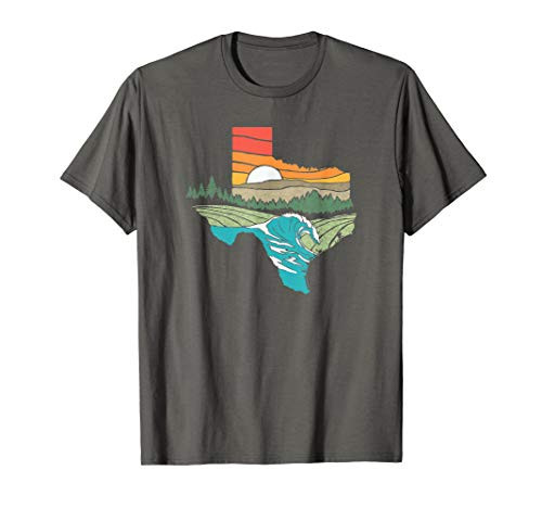 Texas Outdoors Vintage Nature Illustration Graphic T-Shirt