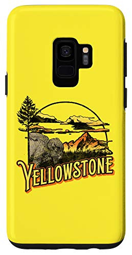 Galaxy S9 Yellowstone National Park Old School Bison  and  Mountain Case