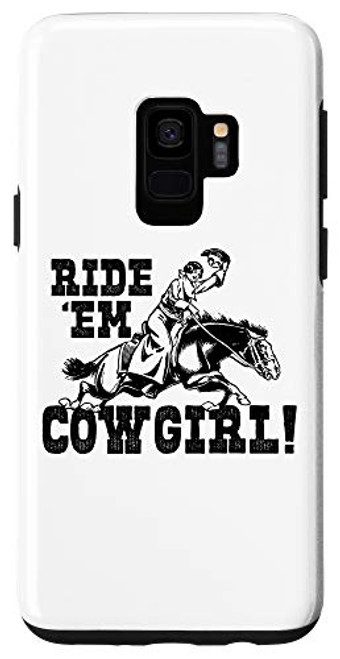 Galaxy S9 Ride 'Em Cowgirl Vintage Barrel Racer Vintage Girl Horse Case