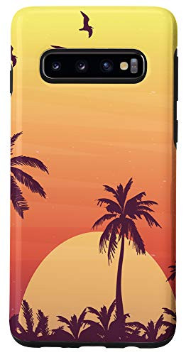 Galaxy S10 Tropical Sunset Palm Trees Case