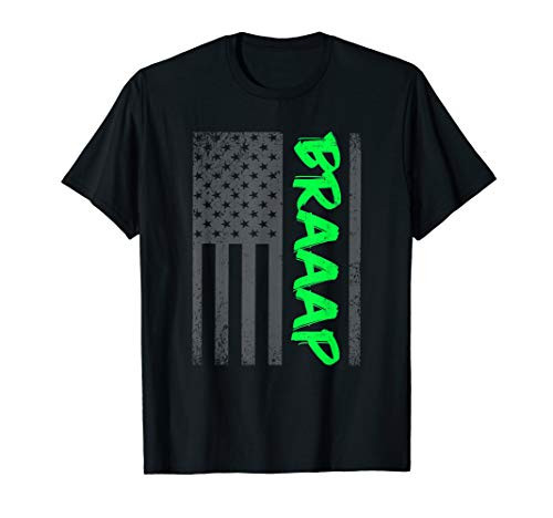 Brap Braap-Braaap Vintage USA Flag Dirt Bike Jet Ski ATV T-Shirt