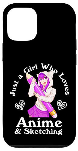 iPhone 12/12 Pro Anime and Sketching Just a Girl Who Loves Anime Case