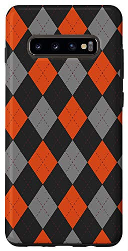 Galaxy S10Plus Halloween Autumn Season Orange Plaid Fall Pumpkin Gift Case