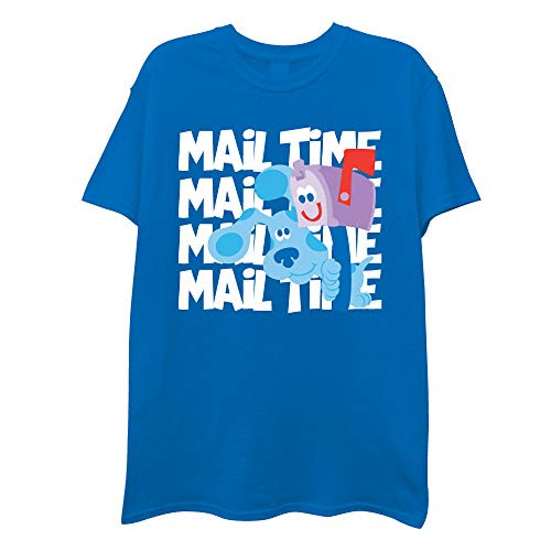 Nickelodeon Blues Clues 90's Classic Shirt - Classic Blues Clues Steve and Mailbox Vintage T-Shirt -Royal- Small-