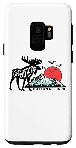 Galaxy S9 Grand Teton National Park Moose  and  Mountains Typography Case