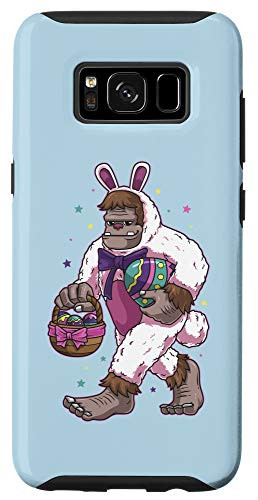 Galaxy S8 Easter Bunny Bigfoot Sasquatch Easter Egg Basket Gift Case