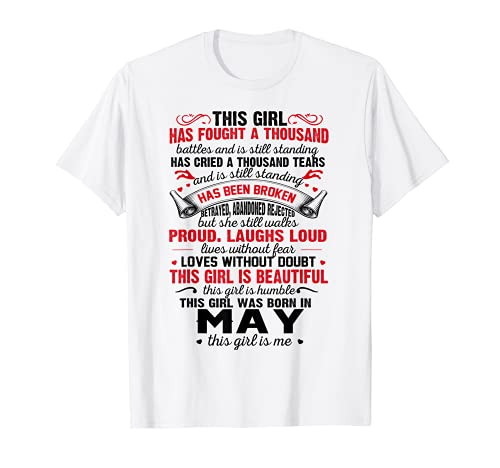 Taurus Gemini Girl Was Born In May Women May Birthday T-Shirt Taurus Gemini Girl Was Born In May Women May Birthday T-Shirt