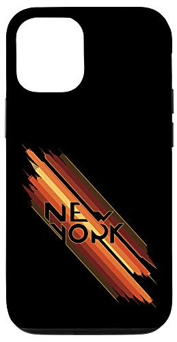 iPhone 12/12 Pro New York City Typographic Red Orange Colors Design Case