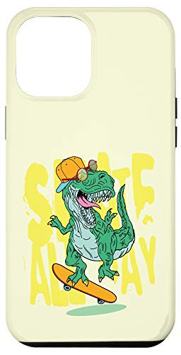 iPhone 12 Pro Max Skateboard T-Rex Skateboarding Dinosaur Retro Skater Skate Case