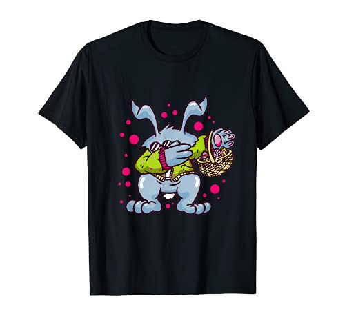 Dabbing Easter Bunny Easter Egg Basket Dancing T-Shirt