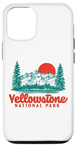 iPhone 12/12 Pro Vintage Yellowstone Mountains Scene 80's Case