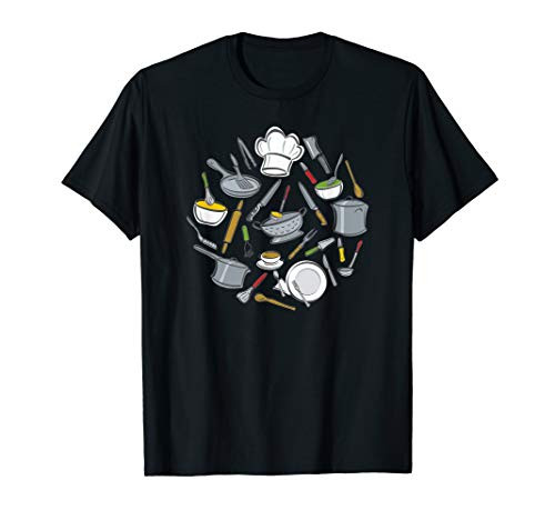 Chef's Hat Culinary Chef Kitchen Tools and Equipment Design T-Shirt