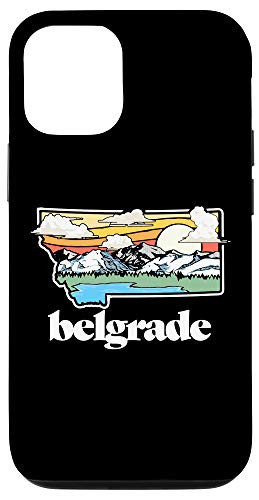 iPhone 12/12 Pro Vintage Belgrade Montana Outdoors Retro Mountains  and  Nature Case