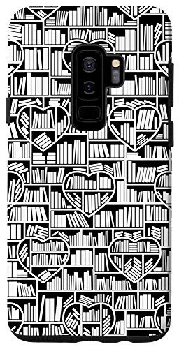 Galaxy S9Plus Bookworm Book Lover Minimalist Heart Shelf Pattern Case
