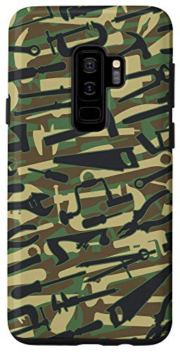 Galaxy S9Plus Toolbox DIY Tools Camo Woodland Green Camouflage Pattern Case