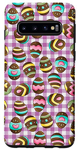 Galaxy S10 Easter Cute Colorful Chocolate Easter Egg Basket Pattern Case