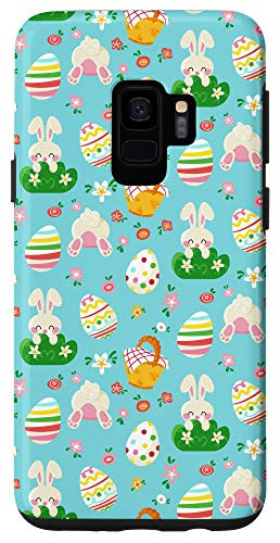 Galaxy S9 Easter Cute Easter Egg Basket Pattern Funny Easter Bunny Case