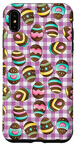 iPhone XS Max Easter Cute Colorful Chocolate Easter Egg Basket Pattern Case