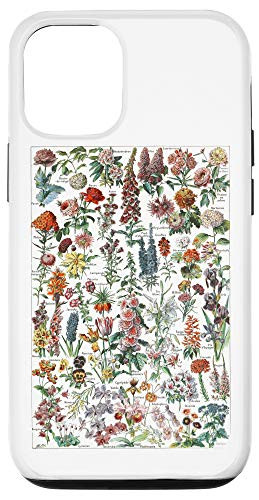 iPhone 12/12 Pro Vintage Flower Botanical Chart Floral Chart Case