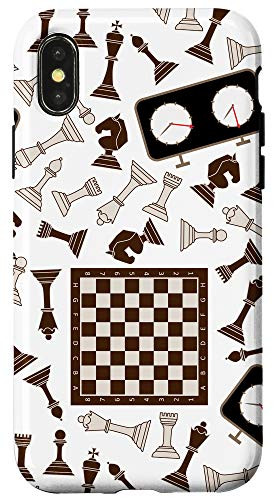 iPhone X/XS Chessboard Pattern With Chess Pieces - Chess Case