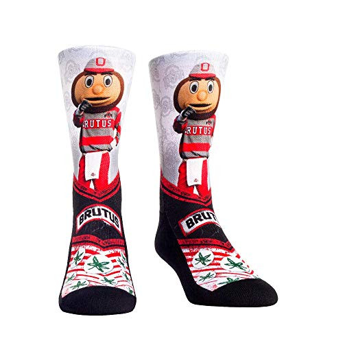 Rock Em Elite Ohio State Buckeyes Mascot Walkout NCAA Licensed Crew Socks -S/M -6-8.5--