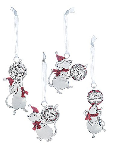 Ganz Merry Little Christmas Ornaments Set of 4 Assorted