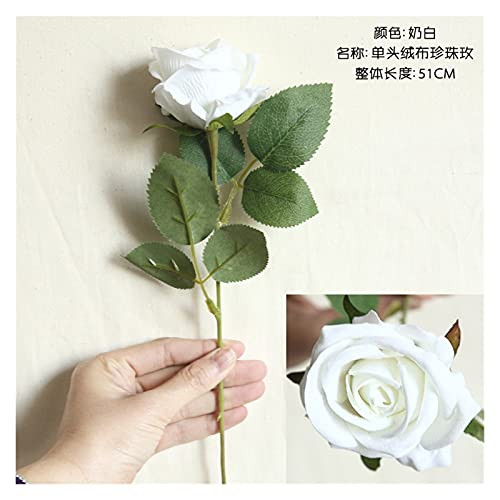 XIAOZSM Artificial Flowers Velvet Artificial Flowers Rose Branch Fleur artificielle Rose Flores for Wedding Decoration Cheap Fake Flower -Color - B-