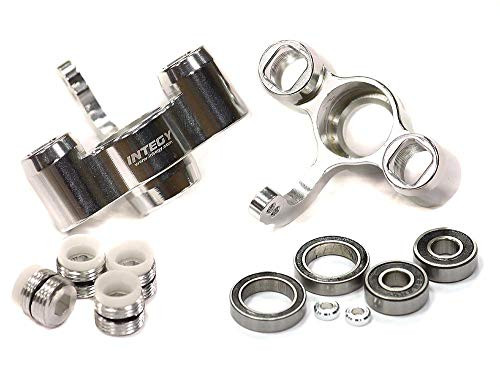 Integy RC Model Hop-ups T8360SILVER Front Steering Blocks for Associated Mini MGT 3.0