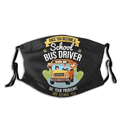 Bus Driver School Face Mask- Neck Warmer Scarf Headband Bandanas Multifunction Unisex Dustproof Windproof Breathable Washable Balaclava