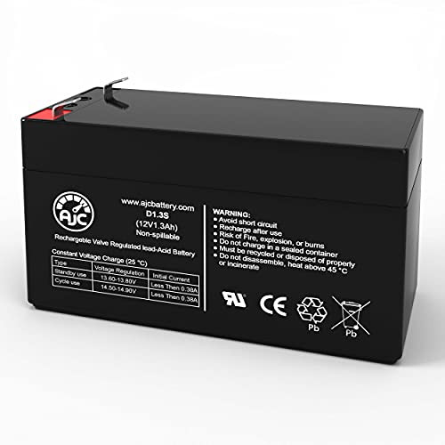 AJC Battery Compatible with - Duracell DURA12-1.3F 12V 1.3Ah Sealed Lead Acid Battery