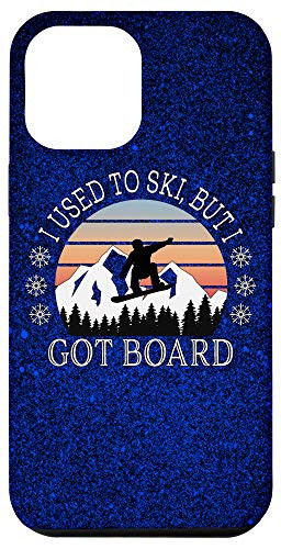 iPhone 12 Pro Max Funny I Used to Ski- But I Got Board Snowboarding Mountain Case