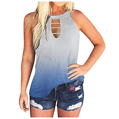 Kinsaiy Women Tank Tops- Womens Crop Top Tie-Dye Gradient Sleeveless Tee Shirts Loose Soft Camisoles Summer Top Blouse Kinsaiy Women Tank Tops- Womens Crop Top Tie-Dye Gradient Sleeveless Tee Shirts Loose Soft Camisoles Summer Top Blouse