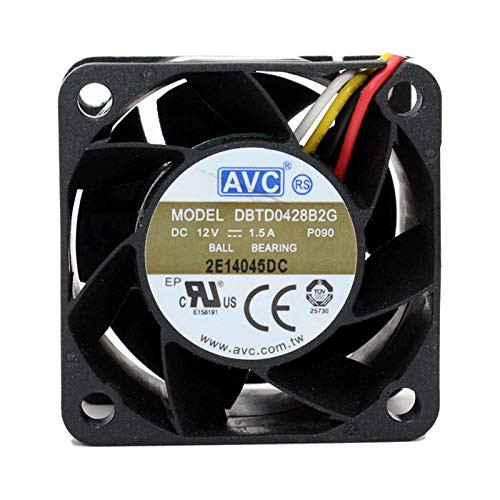 For AVC DBTD0428B2G 4CM 4028 12V 1.5A 4-wire cooling fan