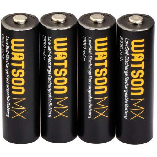 Watson MX AA NiMH Batteries -4-Pack- 1.2V- 2550mAh-