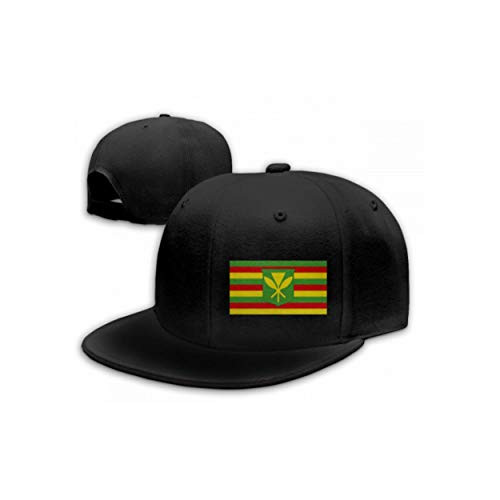 Kanaka Maoli Native Hawaiian Flag Hat Adjustable Baseball Cap Hip Hop Cap Black