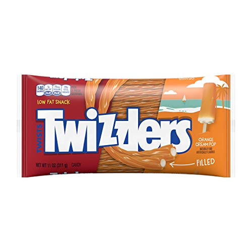 Twizzlers Orange Cream Pop Flavored Filled Twists- 12 Count