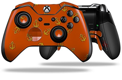 Anchors Away Burnt Orange - Decal Style Skin fits Microsoft XBOX One ELITE Wireless Controller -CONTROLLER NOT INCLUDED-